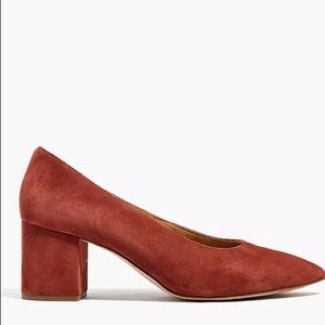 Madewell Rivka Heels Rust Orange Suede
